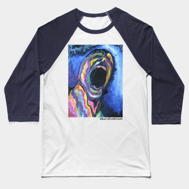 Series of Screams - Ecstasy Baseball T-Shirt by Austin Floyd Artwork